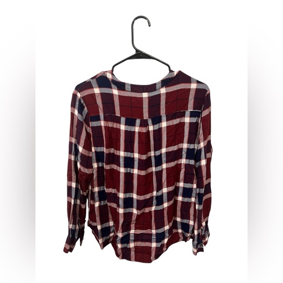 Falls Creek‎ Red and Dark Blue Plaid Button-Down Shirt - Picture 4 of 4